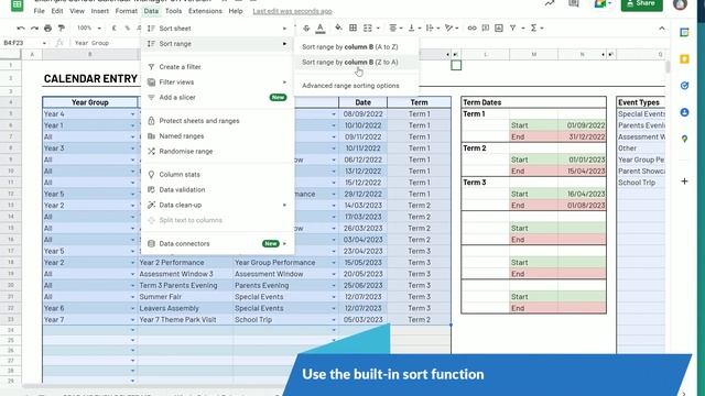 Google Sheets Editable School Calendar Manager смотреть онлайн