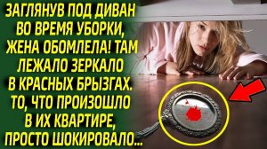 Увидев чужое зеркальце под диваном, жена побледнела. Оно было в красных брызгах а дальше случилось..