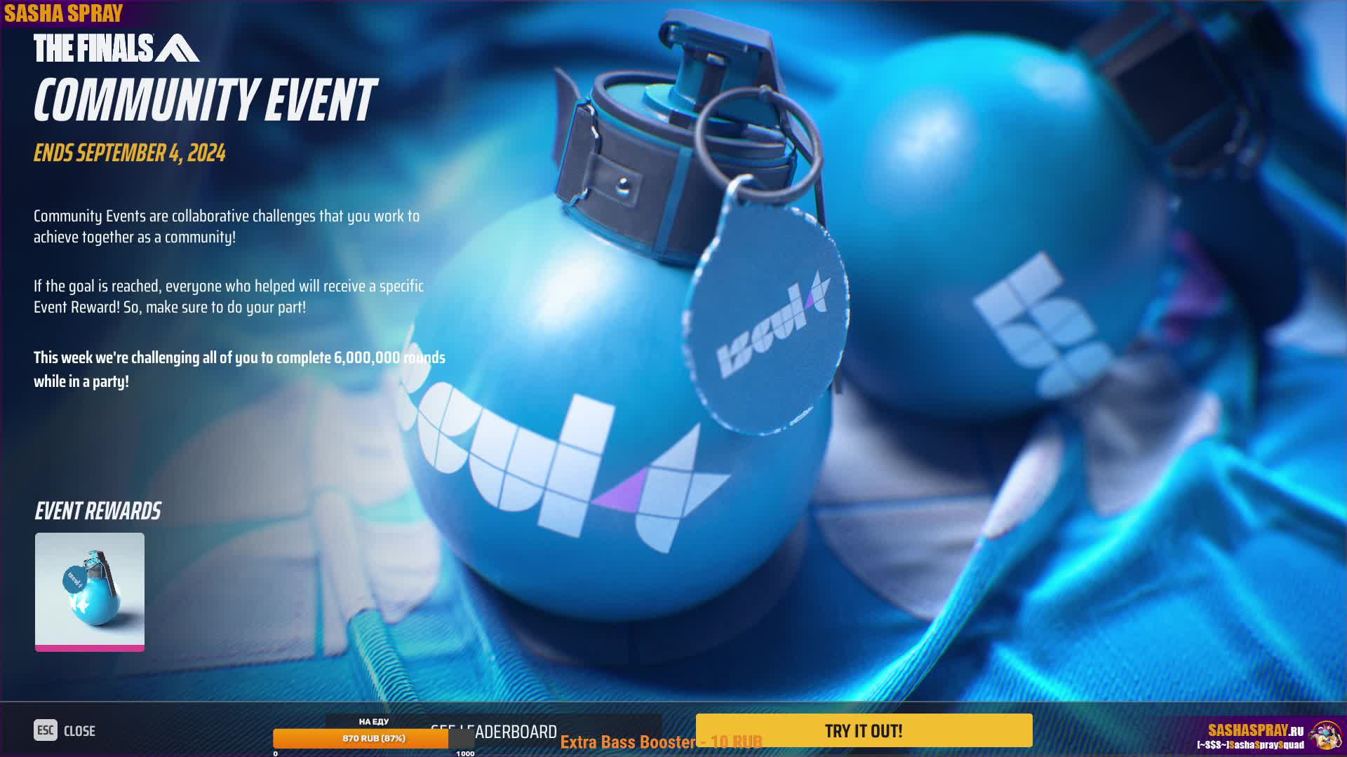 #THEFINALS | #PLAY | #SashaSpray