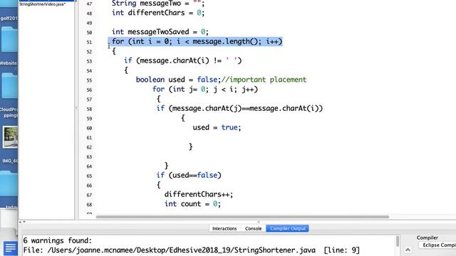 Ms. McNamee's String Shortener Java Program Video смотреть онлайн