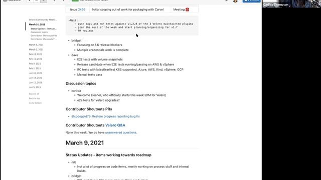 Velero Community Meeting / Open Discussion - March 16, 2021 смотреть онлайн