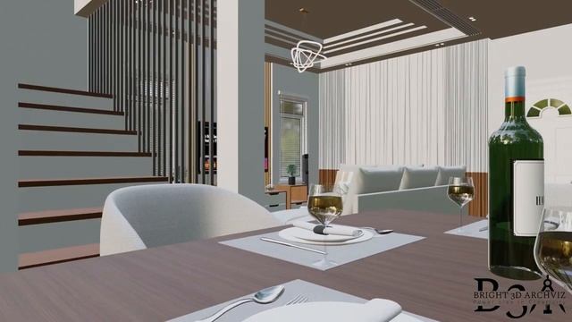 Kitchen & Living Room Design No.8 (7.1m X 7.8m) смотреть онлайн