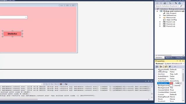 Backup delete and restore sql server database in VB. net смотреть онлайн