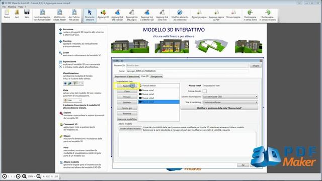 Tutorial 3D PDF Maker for AutoCAD - 8. Aggiungere nuove viste смотреть онлайн