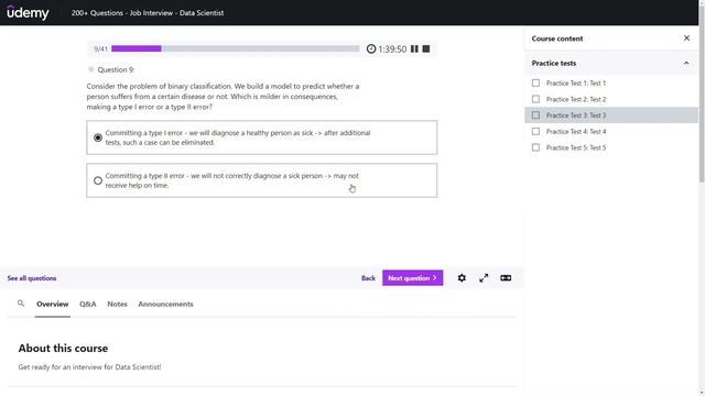 200+ Questions - Job Interview - Data Scientist - Udemy смотреть онлайн