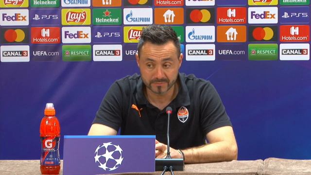 Roberto De Zerbi, Marlon Santos - Sheriff v Shakhtar Donetsk - Pre-Match Press Conference смотреть онлайн