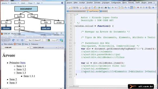 Universidade XTI - JavaScript - 43 - DOM CORE API Navegação na Árvore смотреть онлайн