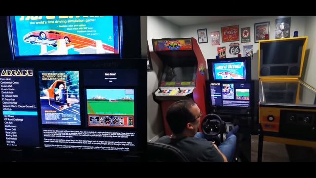 My racing setup overview and game play (Daytona USA, Out Run, Hard Drivin') смотреть онлайн