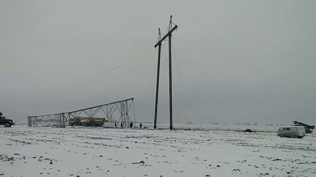 Демонтаж опоры ЛЭП 330 смотреть онлайн