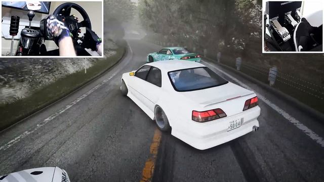 Drifting Left Lane Only Real Traffic Touge! | (4k) Assetto Corsa Drift Mods - Thrustmaster Setup