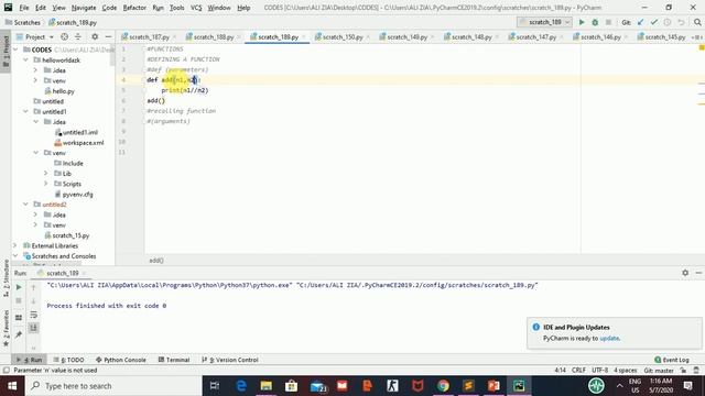 FUNCTIONS PARAMETER & ARGUMENTS | POSITIONAL ARGUMENTS | TUTORIALS FOR BEGINNERS (PART-2) смотреть онлайн