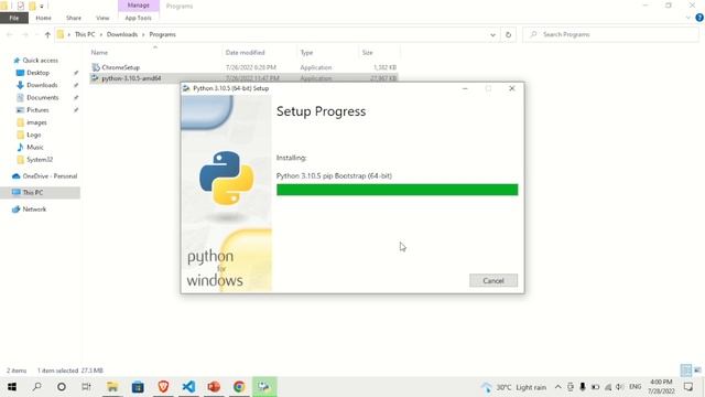How to Download and Install Python 3.10.5 on Windows 10 смотреть онлайн