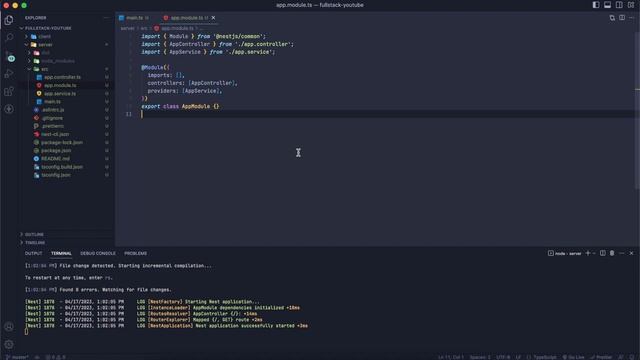 Установка NestJS. Обзор базовой структуры. TypeORM, ReactJs [eng subs] смотреть онлайн