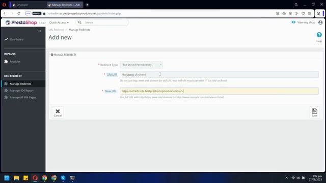 Prestashop URL Redirect 301, 302 and 303 Module смотреть онлайн