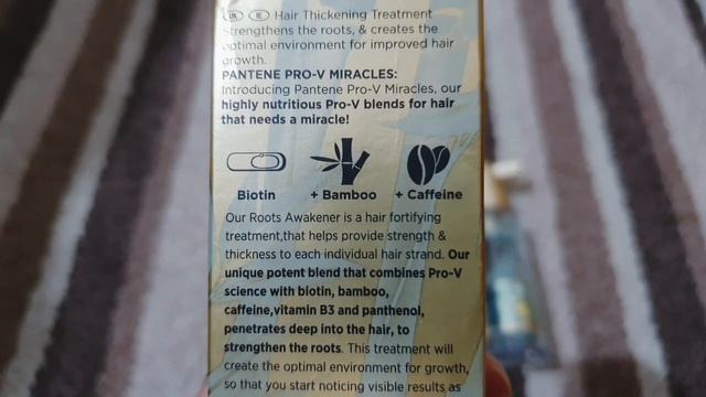 Pantene Pro-v Miracles Roots Awakener | Reduce Hair Fall | Talia Vlogs In Uk