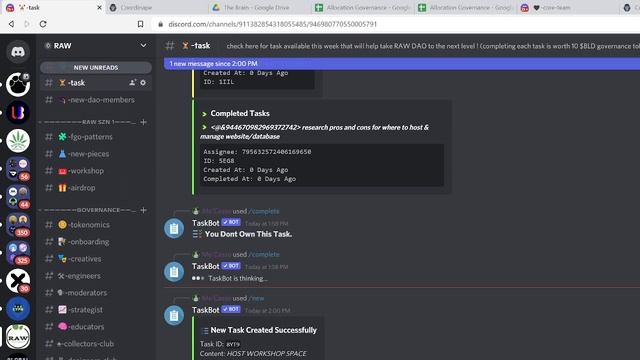 How to use "Task bot" in discord [RAW DAO] смотреть онлайн