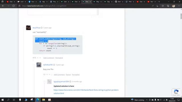 Python Find a string - HackerRank смотреть онлайн