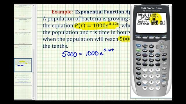 Ex: Exponential Application Solved Using a Graphing Calculator смотреть онлайн