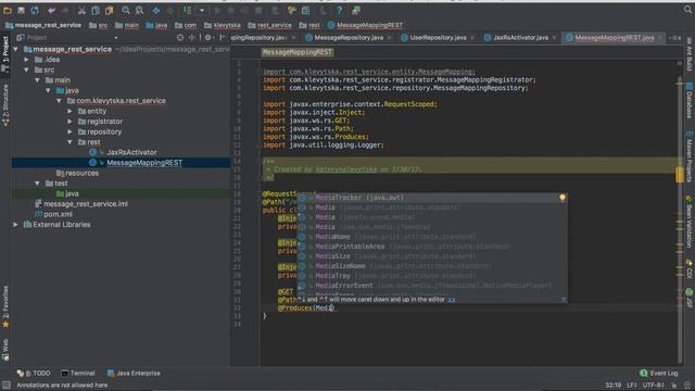 12 урок. Java REST service. Создание REST классов смотреть онлайн