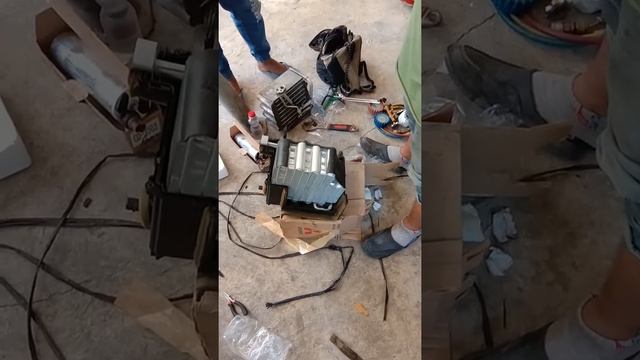 Replacing brandnew A/C Compressor,Evaporator,Filter dryer Mitshubishi (Part1) смотреть онлайн