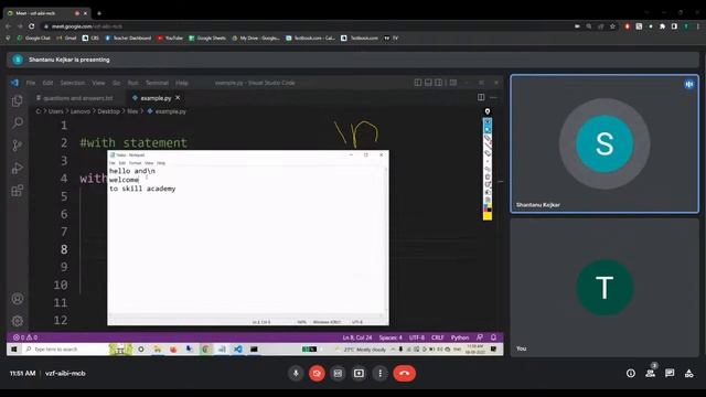 Reading data from files| File Handling in Python | Shantanu Khejkar смотреть онлайн