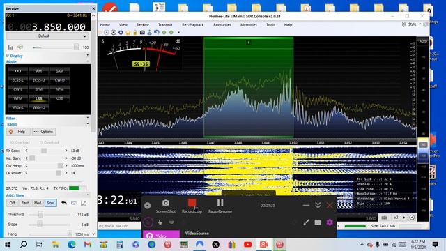 FT-710 Microphone Compare With Hermes Lite In Watergate Mode.