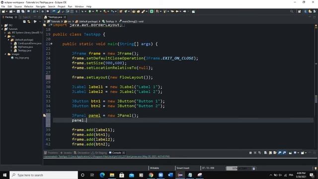 Java GUI Tutorial #13 - FlowLayout Manager Java GUI Swing смотреть онлайн