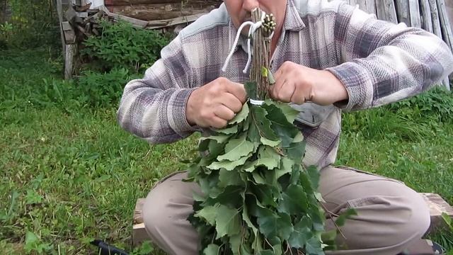 Вяжем веник для бани своими руками. смотреть онлайн