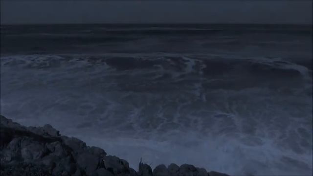 Listen to nature and the sound of the sea. Stormy sea at night for sleep Soothing sound of the sea смотреть онлайн