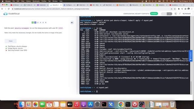 [kodekloud] CKAD Lab - Security Context смотреть онлайн