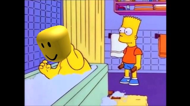 Bart hits Roblox noob with a chair смотреть онлайн