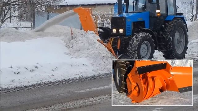 Снегоочистители навесные на трактор МТЗ смотреть онлайн
