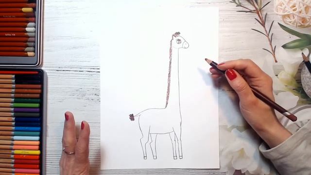 How to Draw a Giraffe Easily | Easy Animals Drawing | Drawing Class for Kids, Part 20 смотреть онлайн