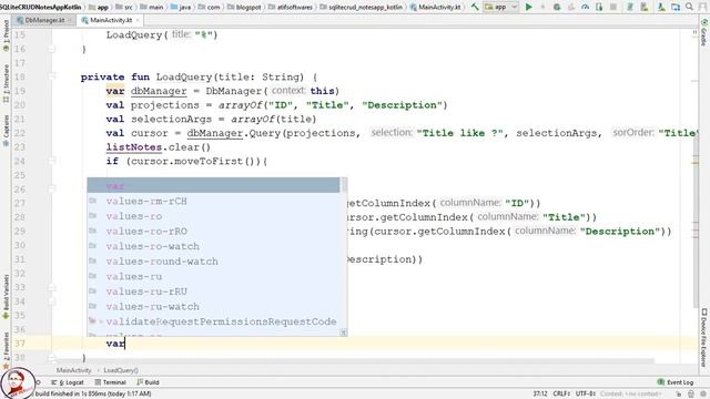 SQLite Kotlin – Notes App Part 01 – Android Studio смотреть онлайн
