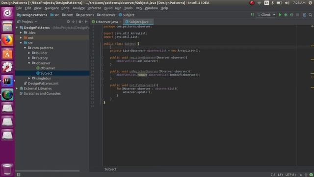 observer pattern in java смотреть онлайн