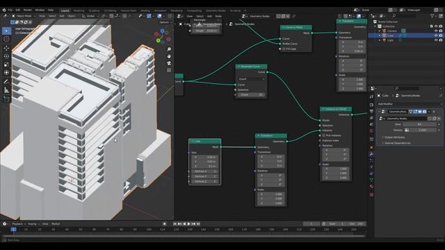 Blender Tutorial - How to Create A Procedural Building Generator in Blender смотреть онлайн