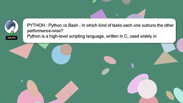 PYTHON : Python vs Bash - In which kind of tasks each one outruns the other performance-wise? смотреть онлайн