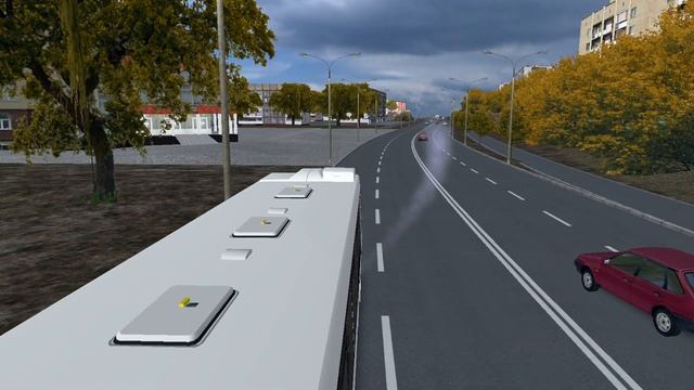 Omsi2. Поездка на автобусе г.Гомеля МАЗ-203.067 AI 7793-3 по 25 маршруту на карте Чистогорск смотреть онлайн
