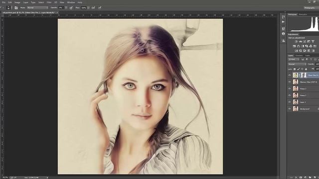 Photoshop Tutorial | Portrait Retouch / Oil Painting Photo Effects | New Technique ★ смотреть онлайн