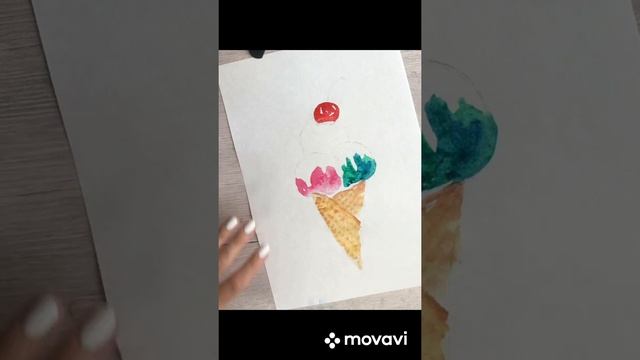 Как рисовать Скетч?? мороженое с вишенкой смотреть онлайн