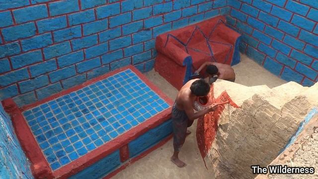 My Summer Holiday 120 Days Building Water Slide Park into Underground Swimming Pool House смотреть онлайн