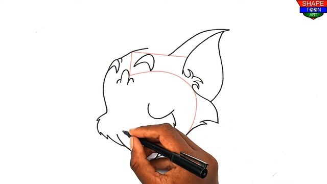 How to draw Tom from Tom and Jerry from number 5 - tom and jerry drawing easy | shape toon art смотреть онлайн