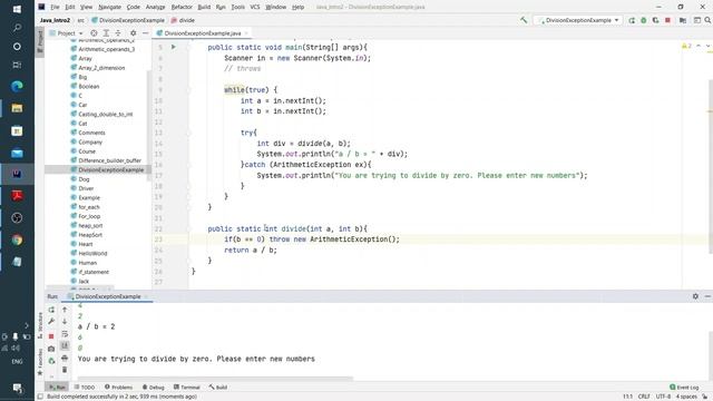 Java урок - 13.1.3 Исключения. Оператор throws смотреть онлайн