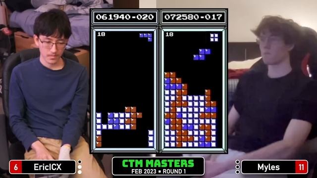 TOUGH REMATCH! Eric, Myles | Rd 1 | Classic Tetris Monthly Masters смотреть онлайн