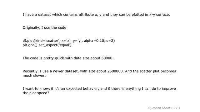 Pandas : Is matplotlib scatter plot slow for large number of data? смотреть онлайн