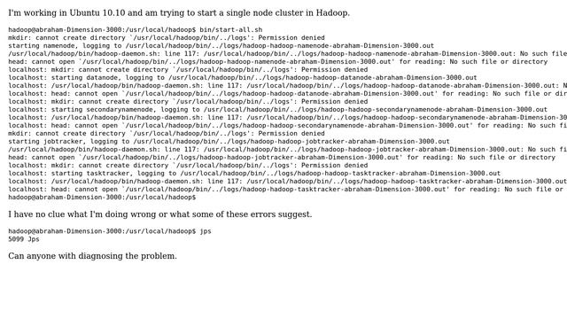 Ubuntu: "Permission denied" errors whe starting a single node cluster in Hadoop (2 Solutions!!) смотреть онлайн