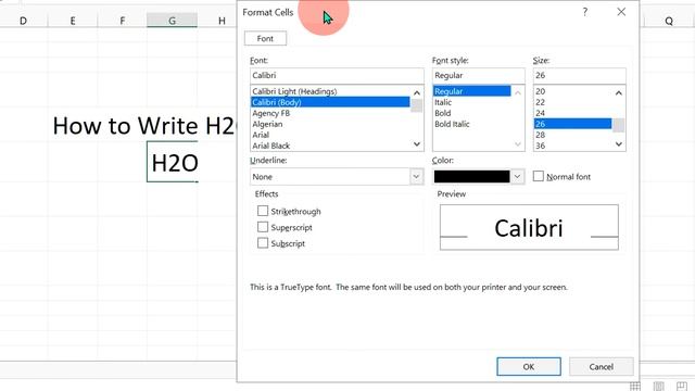 How to write h2o in Excel смотреть онлайн