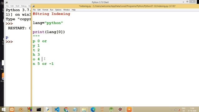 String indexing in Python | Python tutorial for beginners in hindi #23 смотреть онлайн
