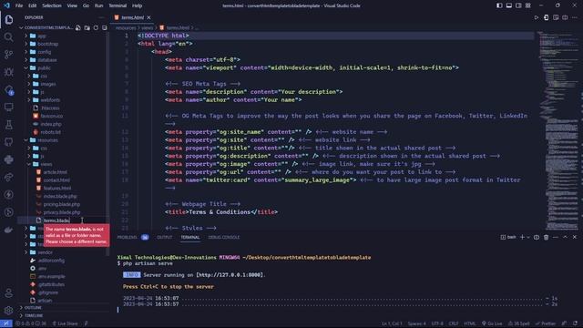 Converting HTML Templates to Laravel Blade Templates - Easy Step-by-Step Tutorial смотреть онлайн