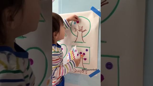 Dot Sticker Fruit Trees - A fine motor skill and shape sorting activity for toddlers смотреть онлайн